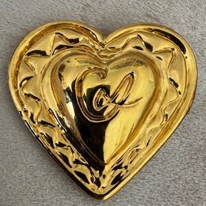 Christian Lacroix vintage Heart Brooch